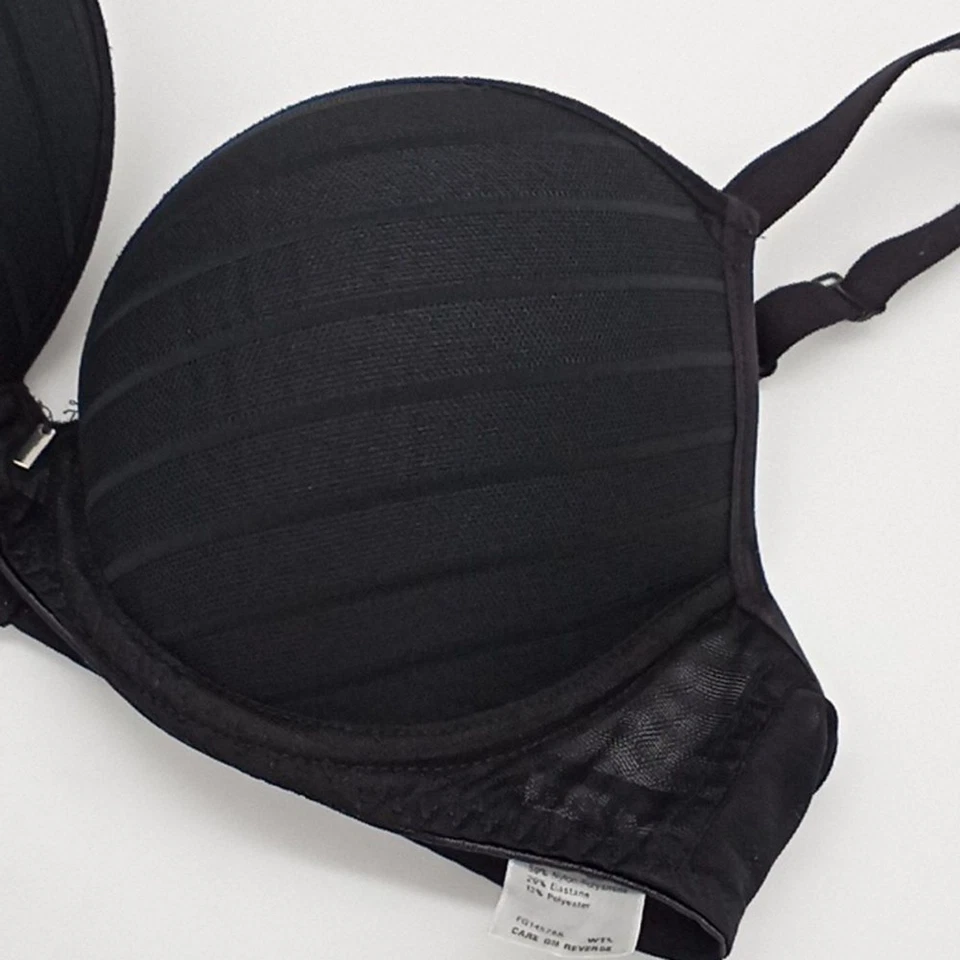 Sujetador Freya para mujer 34C camafeo con aros decorativo a rayas negro 34C Foto 3 de 4