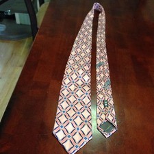 JZ RICHARDS Nordstrom Designer 100% SILK Neck Tie USA Made Geometric Multi-Color