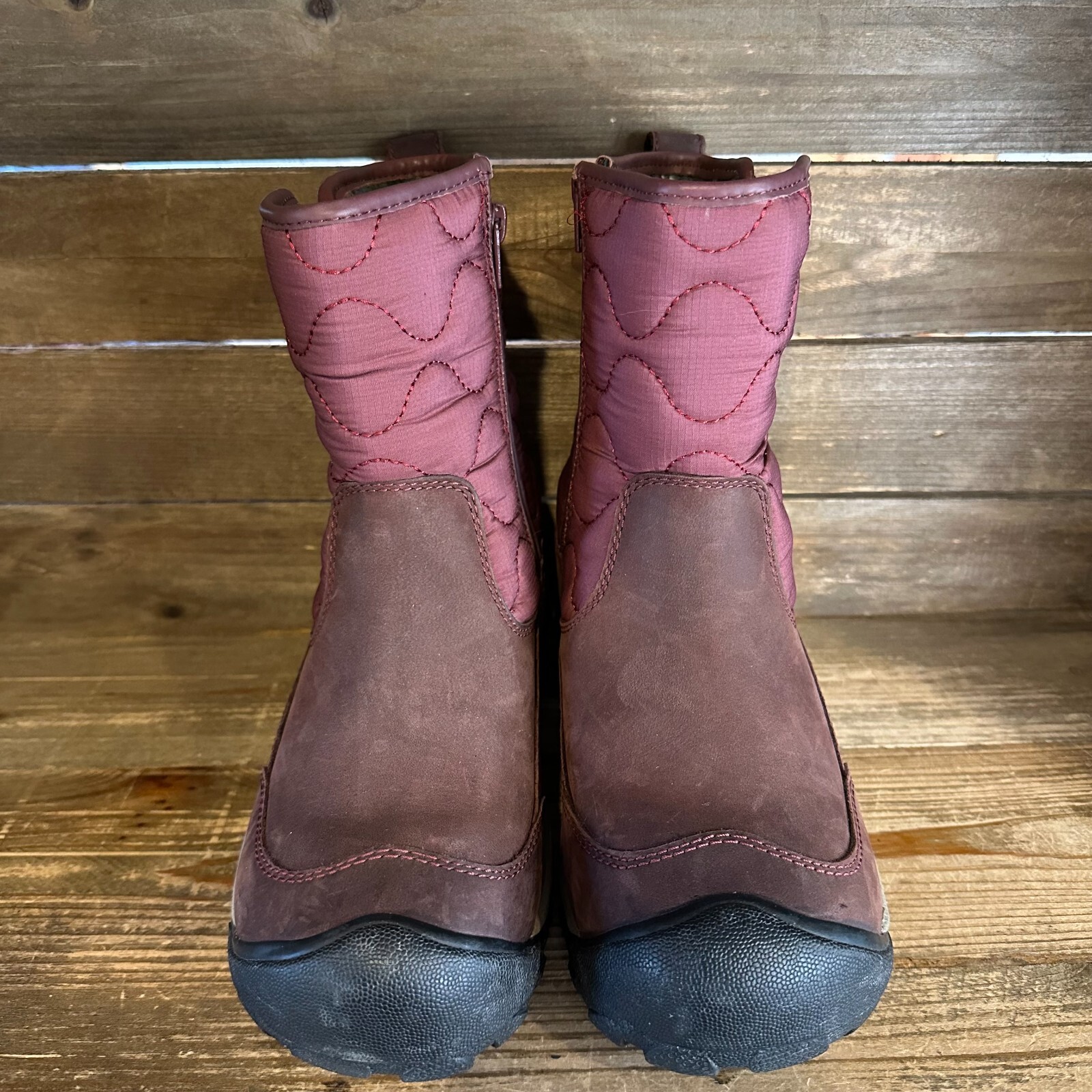 Stivali invernali da neve impermeabili isolati Keen Betty Maroon nuovi da donna taglia 6 5 M