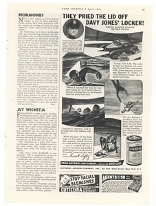 1937 Eveready Battery Ad: San Diego Police Department Patrolman Ernest Saftig