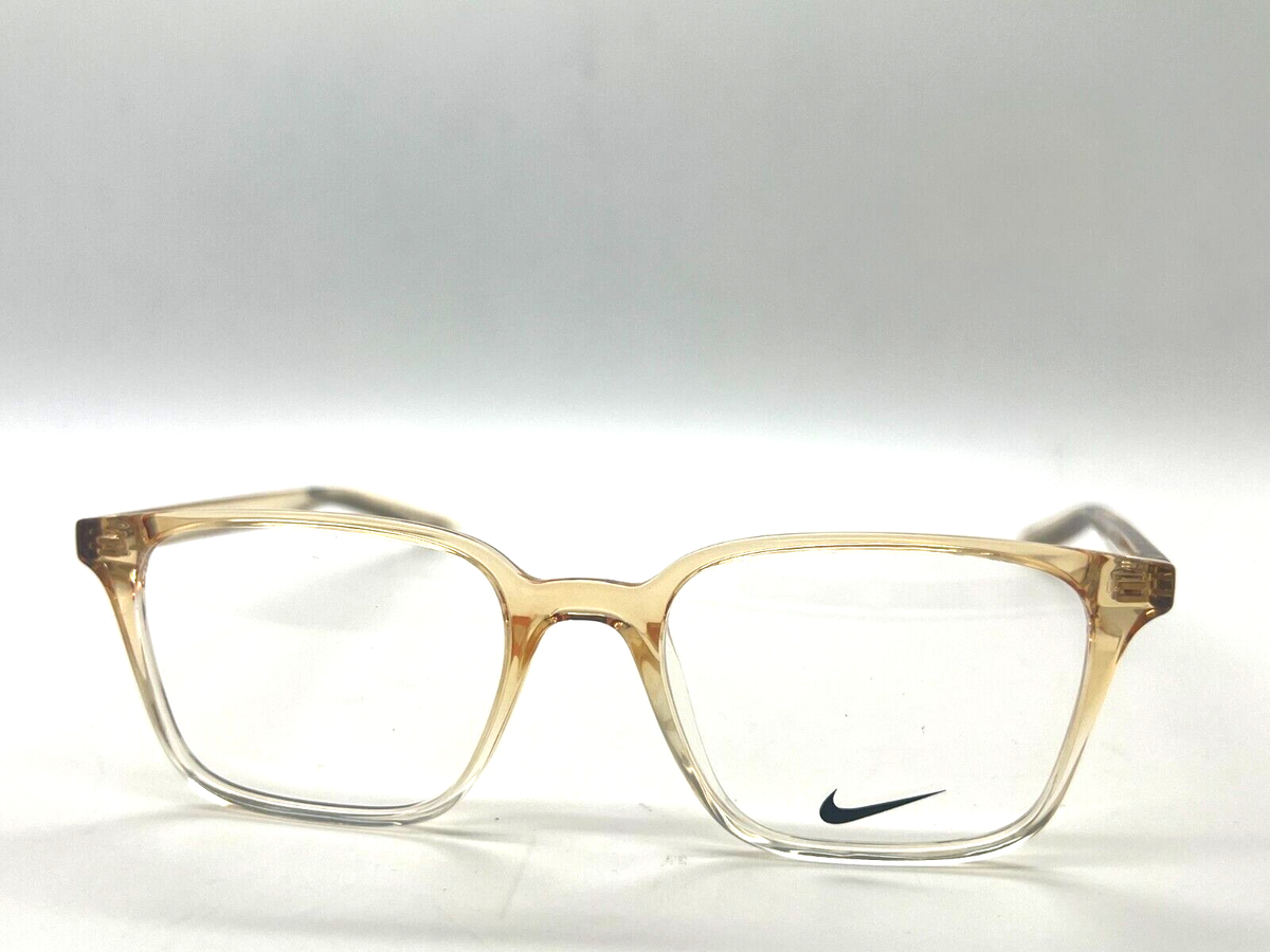 New NIKE 7126 703 Club Gold Fade Eyeglasses 50mm with NIKE Case Nike Glasses 7162 217 main image 3