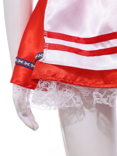 Kids Girls Bavarian Oktoberfest Costume Maid Dirndl Dress Cosplay Dress Up - Picture 12 of 36