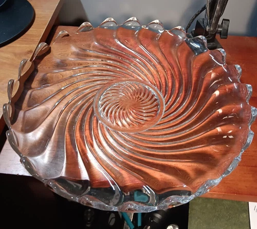 Fostoria Colony Torte Plate 12" turned up edge - light scratches
