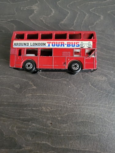 Vintage London Bus Diecast MATCHBOX LEYLAND TITAN "AROUND LONDON" TOUR BUS 1981 - Picture 18 of 20