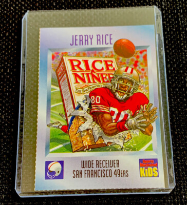 rare jerry rice cards Jerry Rice Rare SF 49ers NFL Sports Illustrated for Kids SI Legend Cartoon  NM+