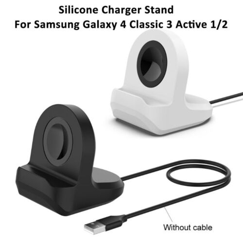 Silicone Charging Dock Stand For Samsung Galaxy Watch 4 Classic 3 Active 1/2 - Afbeelding 1 van 14