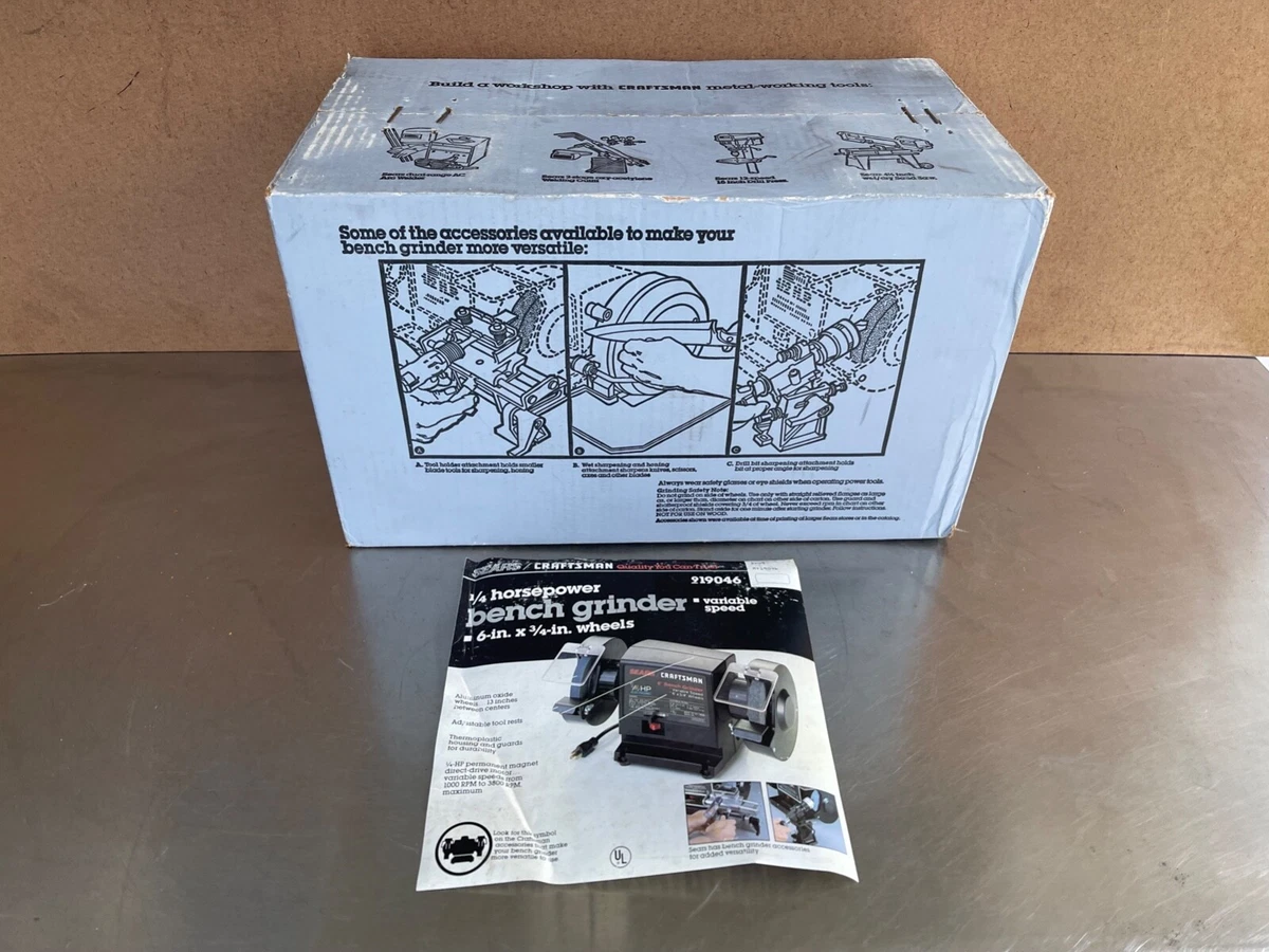 New Craftsman 6 X 3 4 Variable Speed Bench Grinder 919046 In