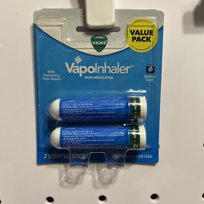 Pack of 2 Vicks Menthol Scented Sticks Non-Medicated Nasal Refreshing Inhaler