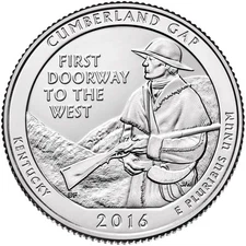 2016 S Cumberland Gap NP ATB Series Uncirculated From US Mint roll.