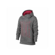 Nike Girls Therma Fleece Hoodie - Gray, Size Medium
