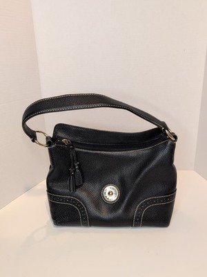 Dooney And Bourke Women's Black Pebble Leather Satchel Purse
