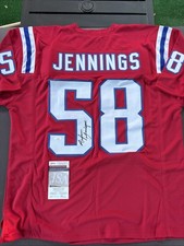 Anfernee Jennings Autographed Signed XL Custom Patriots Jersey-JSA Witnessed