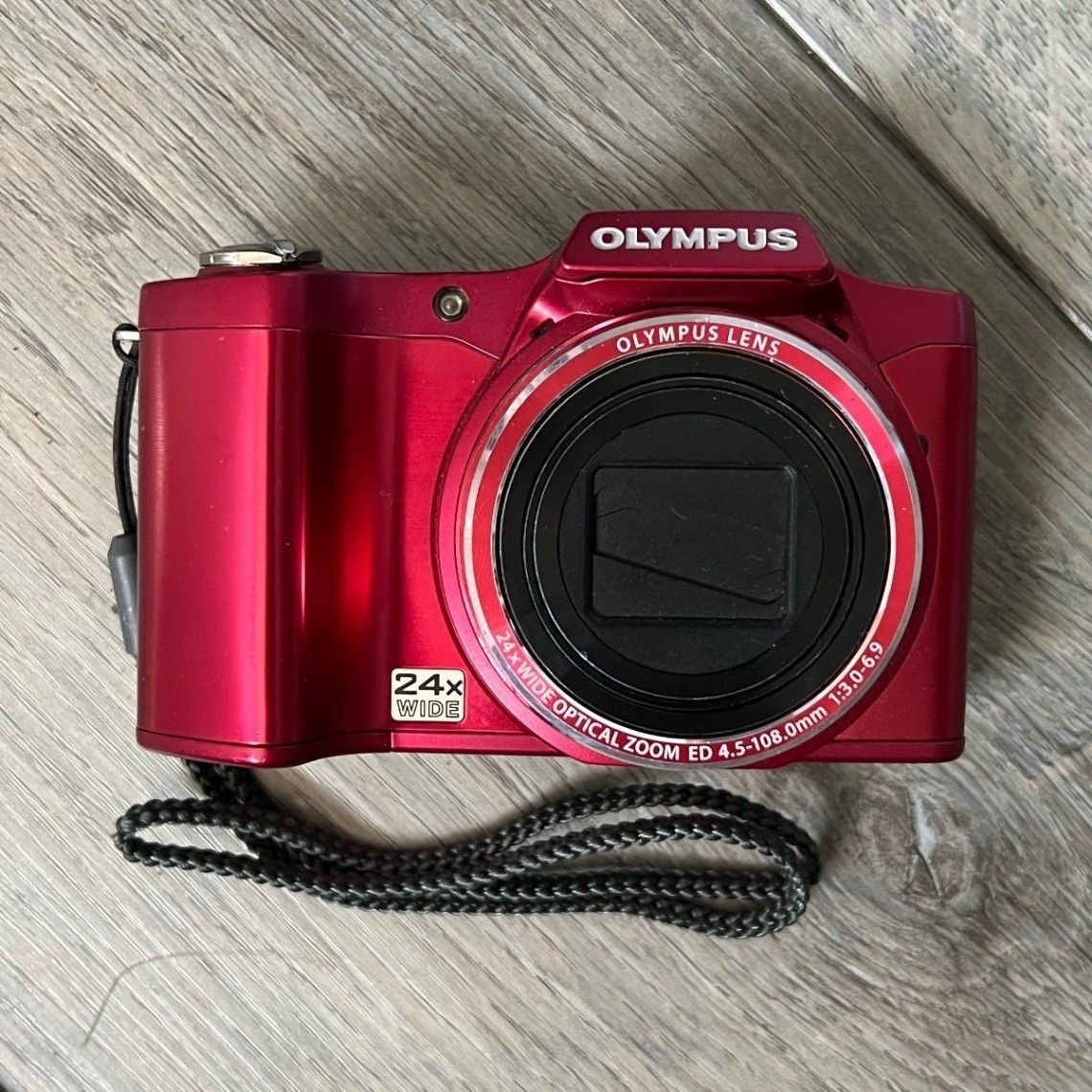 Olympus SZ-14 14MP Digital Camera Red 24x Wide Optical Zoom