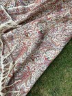 Antique Victorian  woven Kashmir Paisley wool Print  shawl 70” Square — photo 8