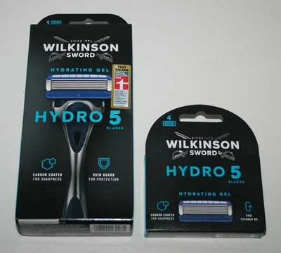 Rasierer WILKINSON SWORD HYDRO 5 (Griffstück mit Klinge) + Packg. mit 4x Klingen - Bild 1 von 4