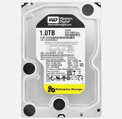 Western Digital RE4 1TB WD1003FBYX 7200 RPM 64MB 3.5 SATA  Enterprise Hard Drive