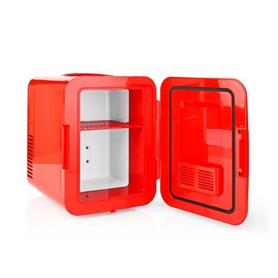 Tragbarer Mini Kühlschrank 4L Kühlbox Kühler KFZ 12V / Haus 220V Rot Auto Boot