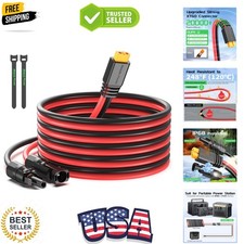 Solar to XT60 Charge Extension Cable 12AWG 10Ft Solar Connector to XT60 Adapt...