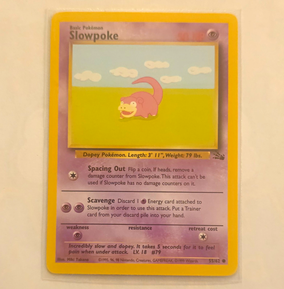 Common Itesm slowpoke 55/62 fossil regular unlimited common english 1999 50hp ...