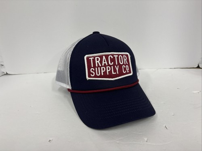 #ad Tractor Supply Co Trucker Hat Mens Navy Blue and White SnapBack Adjustable $14.95