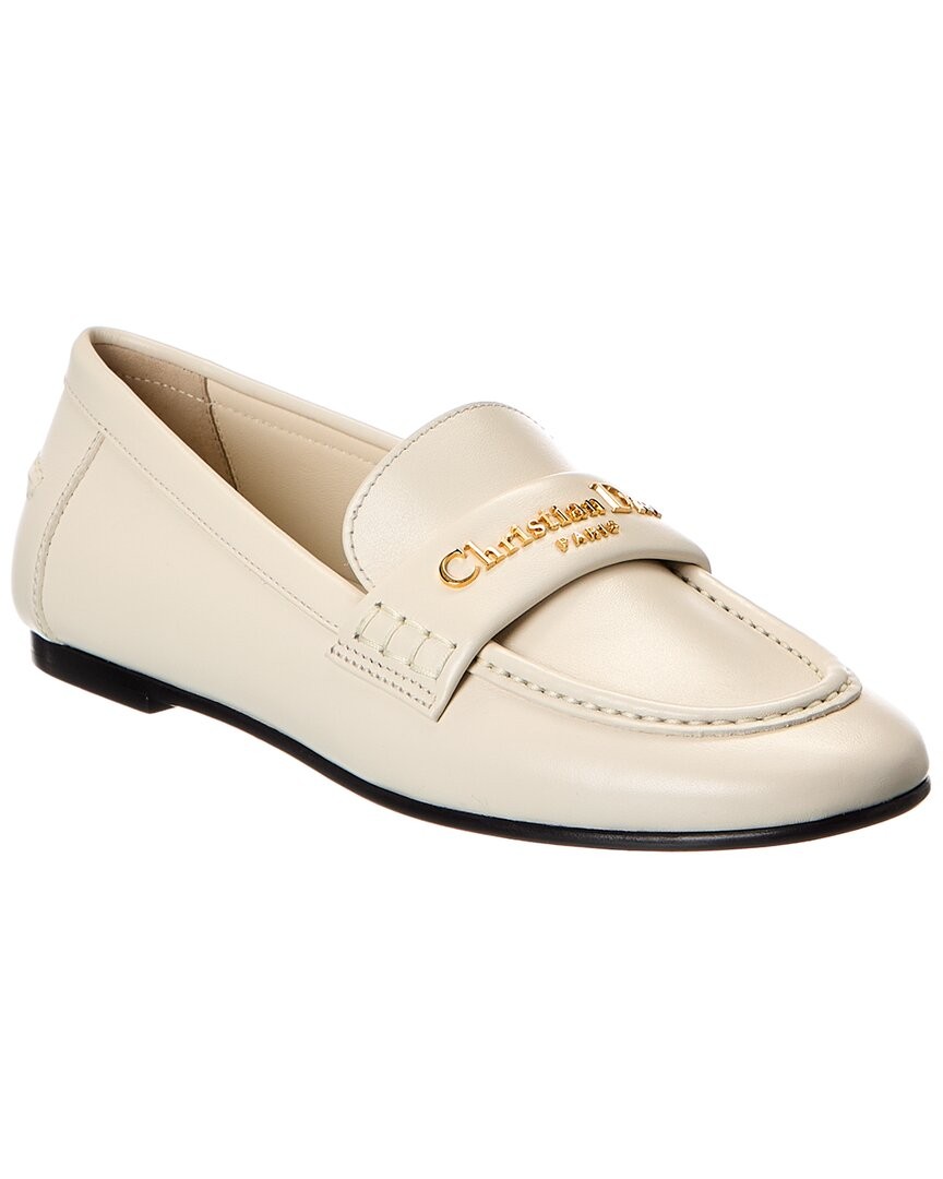 Dior Boy Leather Loafer Womens White 37 175690₽