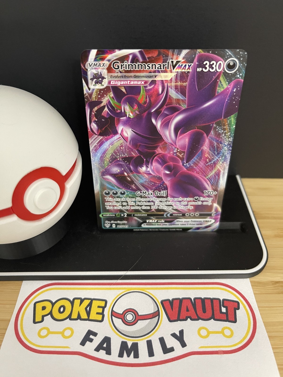 Pokemon Grimmsnarl VMAX #115/189 Darkness Ablaze Ultra Rare Holo NM