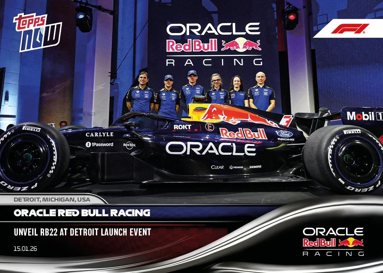 Oracle Red Bull Racing Unveil RB22 2026 Formula 1 Topps NOW Card 1
