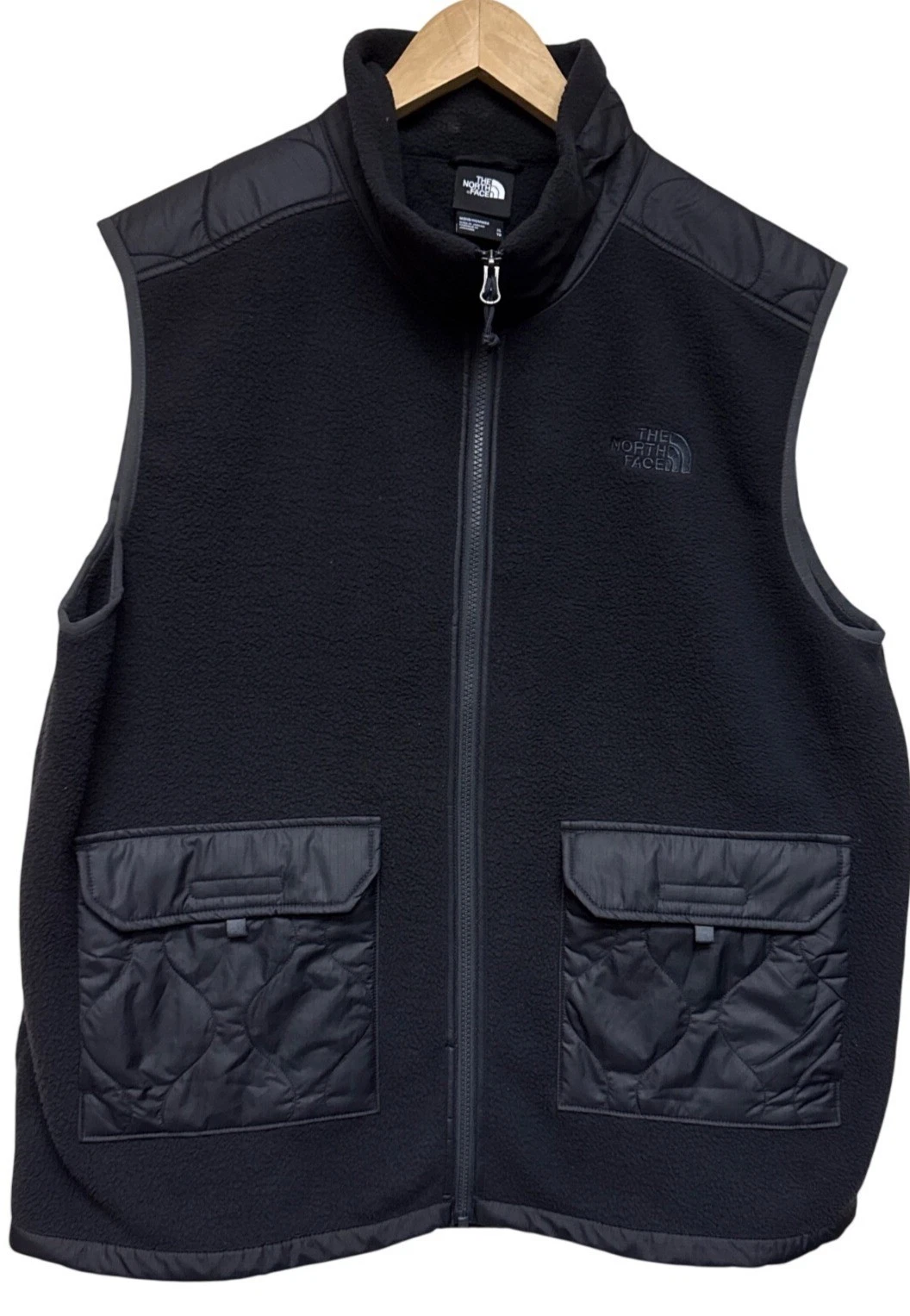 The North Face Face Royal Arch Quilted Men's Vest Full XL Black Fleece Outdoor