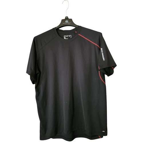 Salomon, Salomon Acti Lite Running/Hiking T-Shirt XXL Polyester Black Short Sleeves *FLAW
