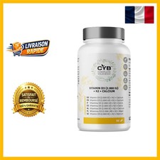90 Comprimés de Vitamine D3 2000 IU, K2 et Calcium - Supp. Immunitaire 3 mois