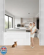 BBsecure Upgraded Retractable Baby Gate - 71" Wide 34" Tall Mesh Child Safety