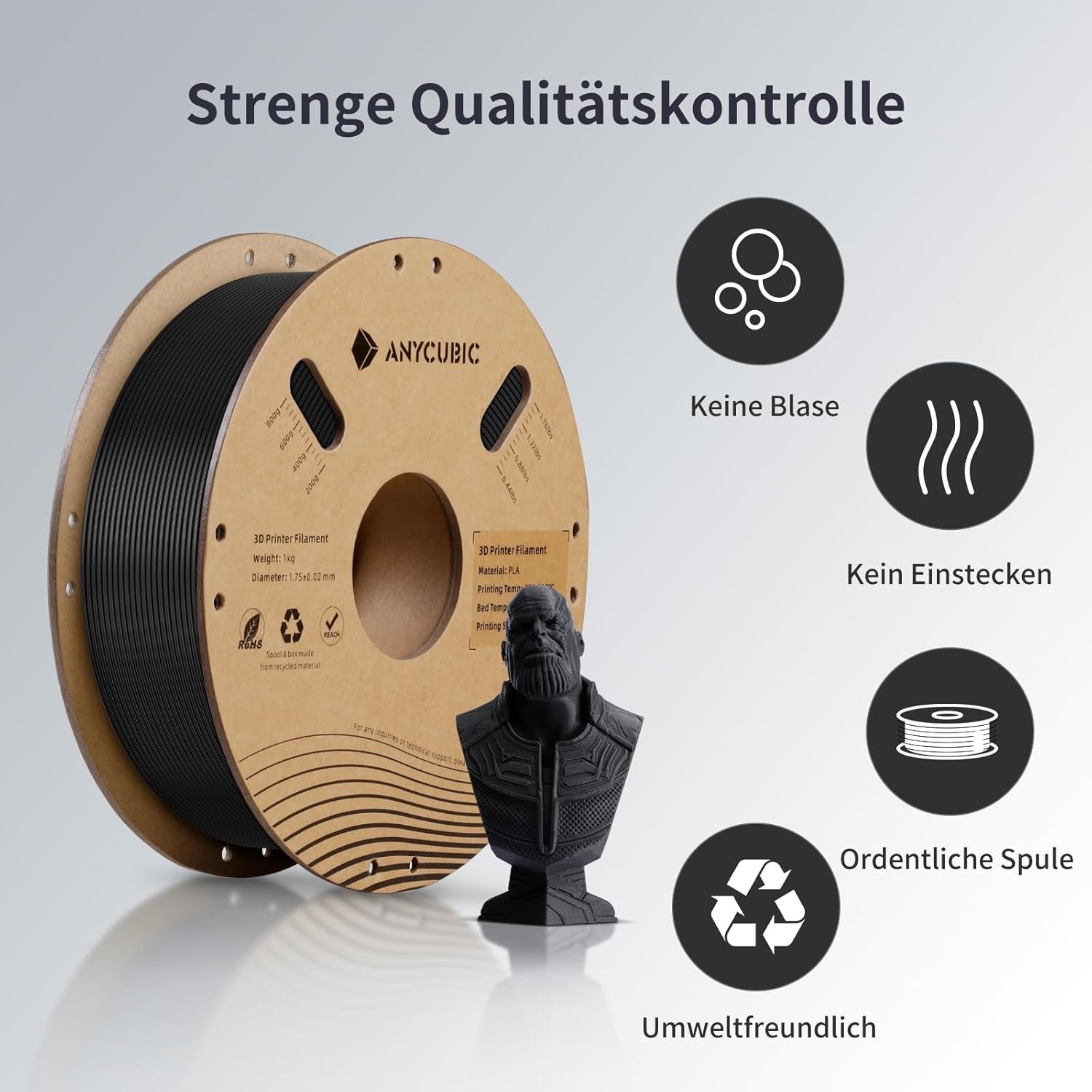 5/10KG ANYCUBIC 3D-Drucker PLA Filament 1.75mm für Kobra S1C Kobra FDM Printer - Bild 5