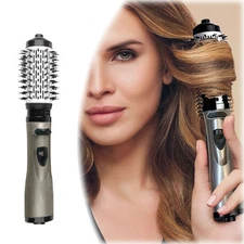 3-in-1 Hot Air Styler Rotating Hair Dryer Brush Frizz Control Straight Curl Fast