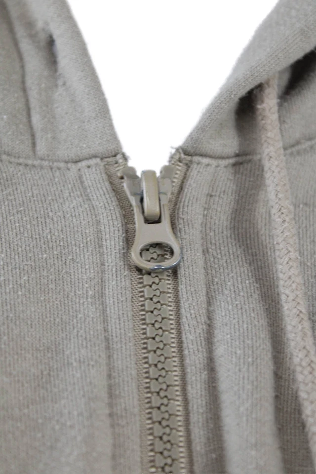 Alo Yoga Unisex Full-zip Hoodie Beige Drawstring Long Sleeve Size S - Image 4 of 4