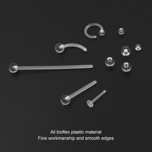36pcs Plastic Nose Septum Rings for Surgery Clear Tongue Nipple Belly Eyebrow... - Picture 5 of 7