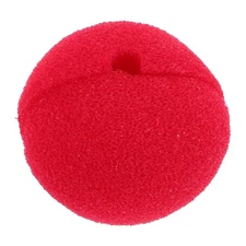Bright Red Foam Clown Nose for Masquerade Parties and Halloween Fun