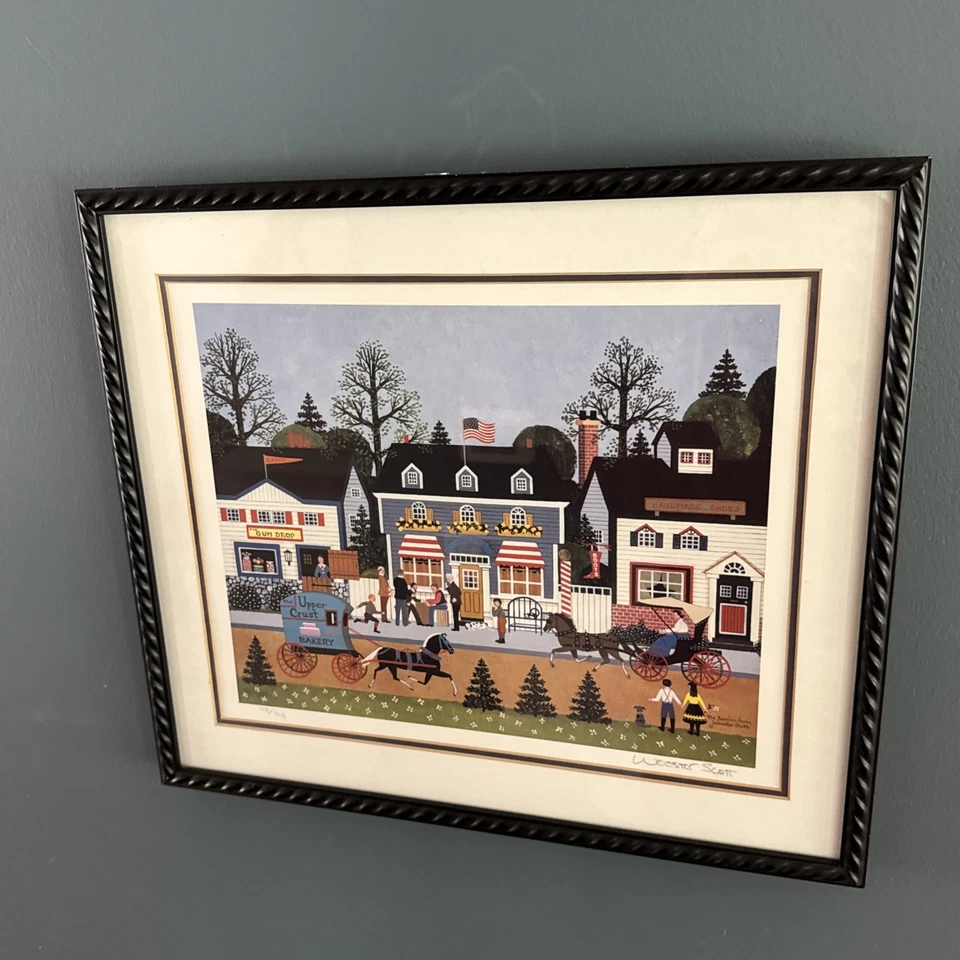 Jane Wooster Scott "The Domino Game" 带框 #715/925 石版画 — 第 3/4 张图片