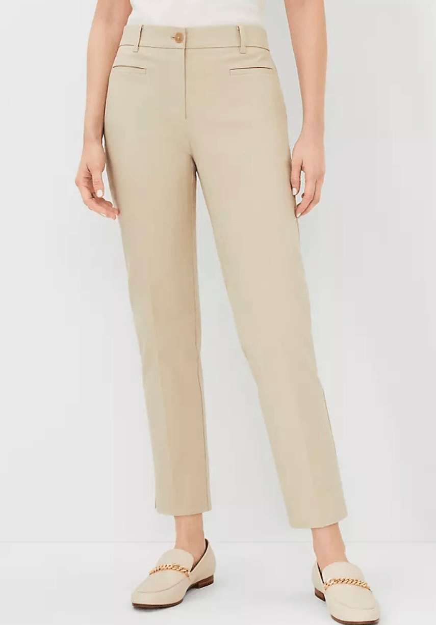 Ann Taylor NWT the cotton crop khaki pants size 12 curvy