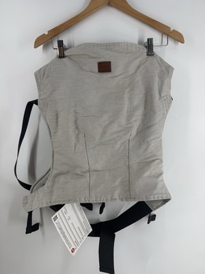 Happy Baby Gray Linen Carrier with Buckle Closure Adjustable Size Fit Slate