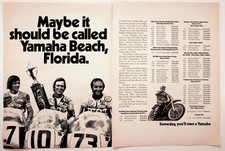 1973 Yamaha Motorcycles Daytona Race Magazine Ad Vintage Ephemera