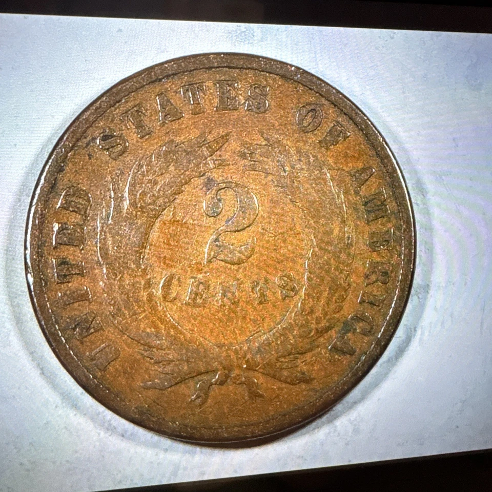 1870 Two Cent Piece 2c Better Date #055 - Image 4 of 4