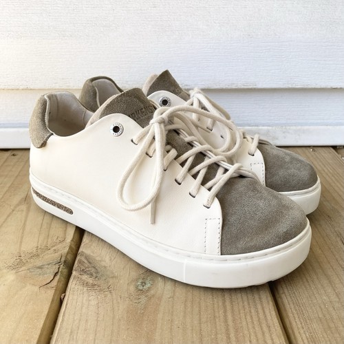 Birkenstock Bend Low Decon Pop Natural Leather Nubuck White - Womens 5 EU 36