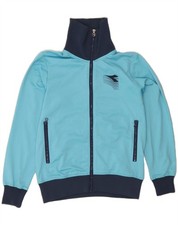 DIADORA Womens Tracksuit Top Jacket UK 10 Small Blue Colourblock Polyester CZ26
