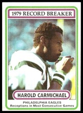 Harold Carmichael 1980 Topps #2 Philadelphia Eagles