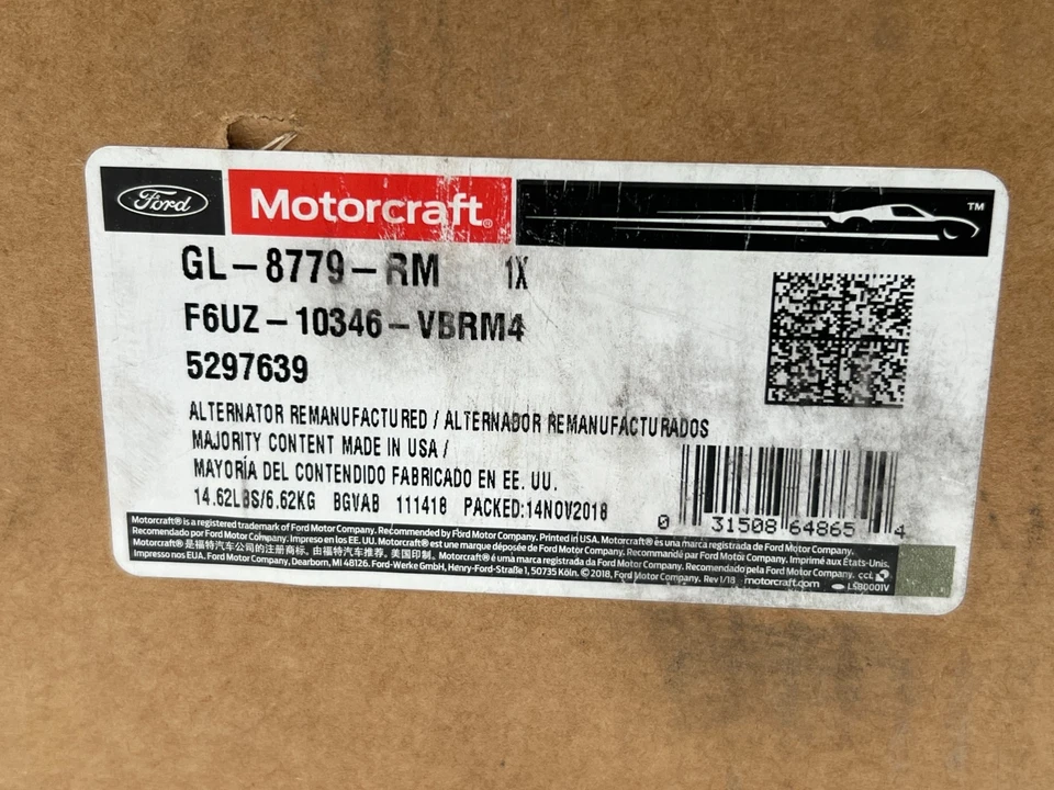 Motorcraft GL-8779-RM Alternator for 1998-2002 Ford Ranger Foto 2 de 4