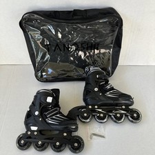 Tanoshii Medium 35-38 Adjustable Inline Skates Boys and Girls Light up Wheels