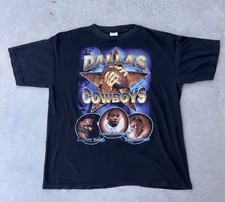 Vintage Dallas Cowboys Shirt XL 90s Rap Tee Deion Sanders Aikman Emmitt Smith T