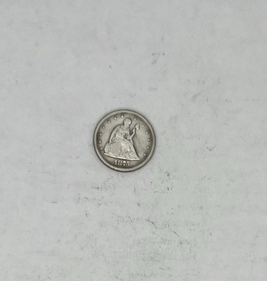 1875 S Silver Seated Liberty Twenty 20c Cents G-VG Circulated Coin!