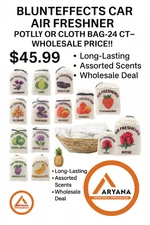 Blunteffects Car Air Freshener – Potli Cloth Bag – 24 Count Display – Wholesale