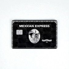 Mexican Express Banco Black Credit Card Sticker Debit Skin Decal Cover